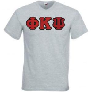 Phi Kappa Psi Lettered V-Neck T-Shirt(Sports Grey)