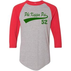 Phi Kappa Psi Tail Year Raglan(Grey W/Red)