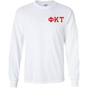 Phi Kappa Tau Flag Long Sleeve T-Shirt(White)