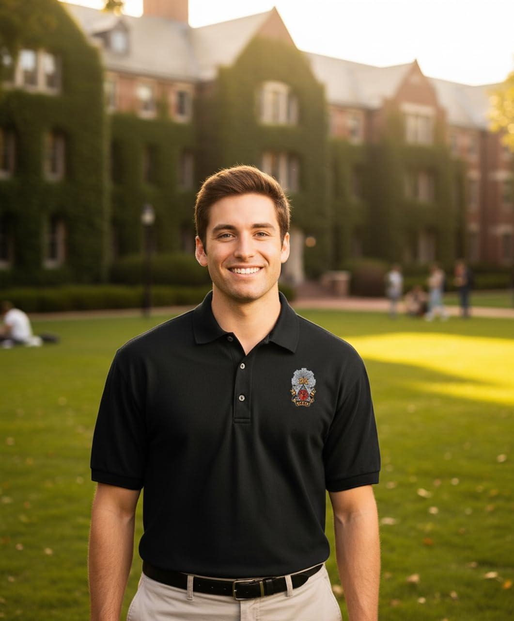 imagePhi Sigma Kappa Emblem PoloBlack