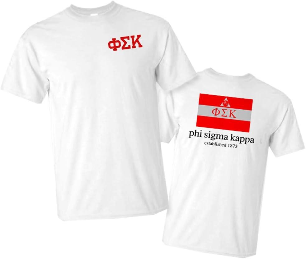 imagePhi Sigma Kappa Flag TShirtWhite