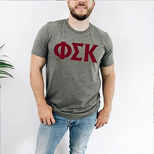 imagePhi Sigma Kappa Letter TeeSports Grey