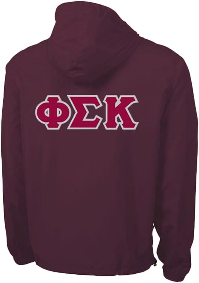 imagePhi Sigma Kappa Tackle Twill Lettered Pack N Go PulloverMaroon