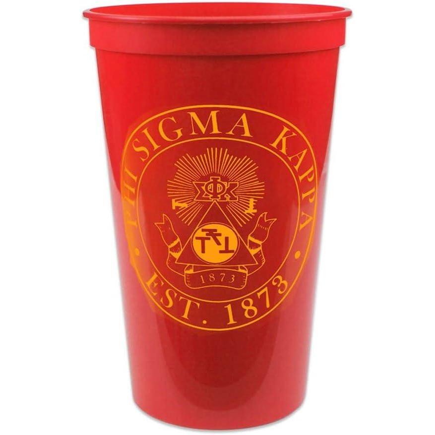 imageGreekgear Phi Sigma Kappa Big Plastic Stadium Cup Set of 4
