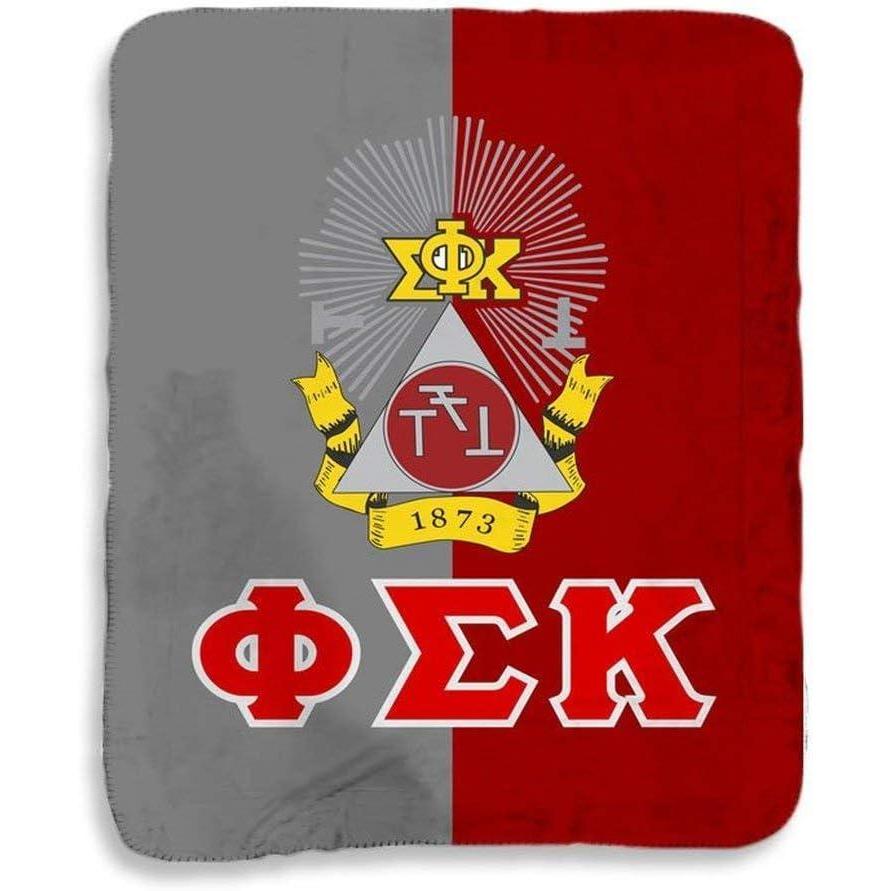 imageGreekgear Phi Sigma Kappa Two Tone Sherpa Lap Blanket