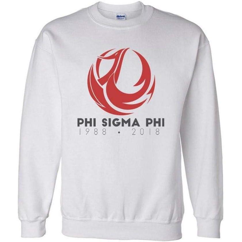 imageGreekgear Phi Sigma Phi The Phoenix Crewneck SweatshirtWhite