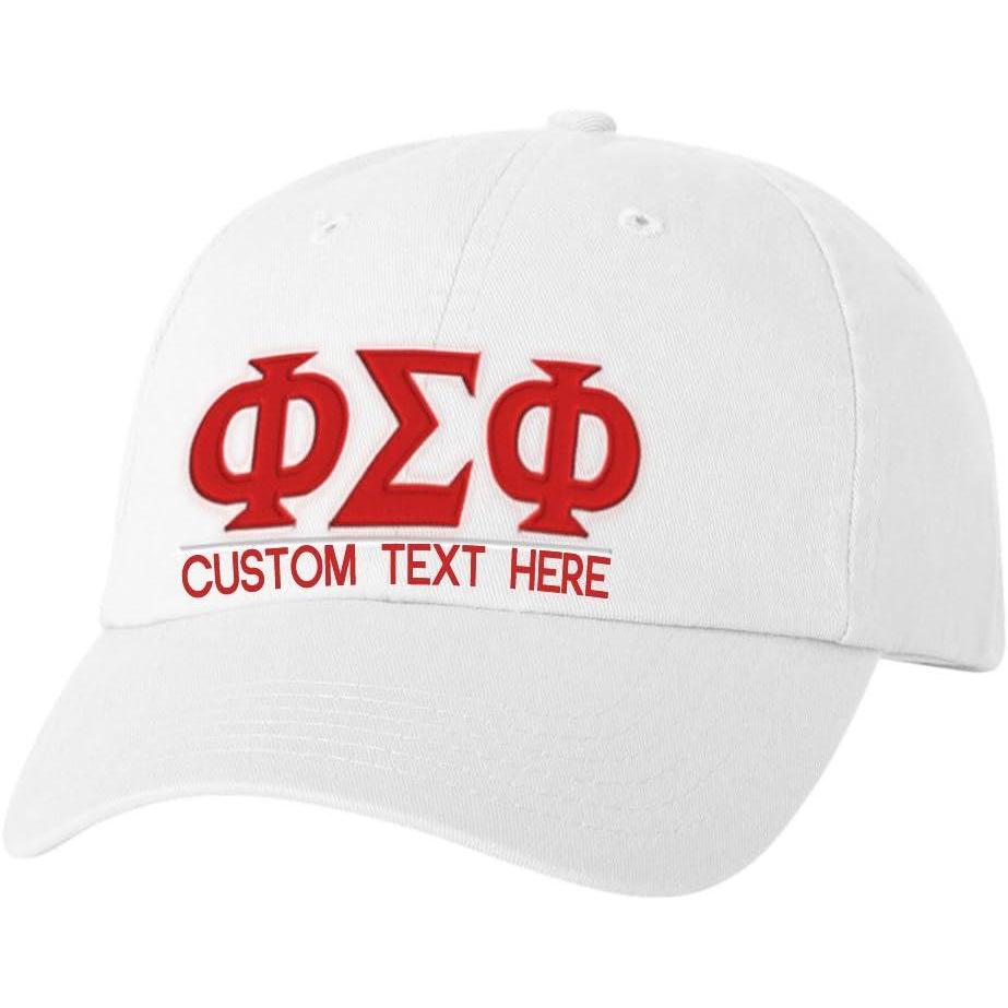 imagePersonalized Phi Sigma Phi Greek Line HatWhite