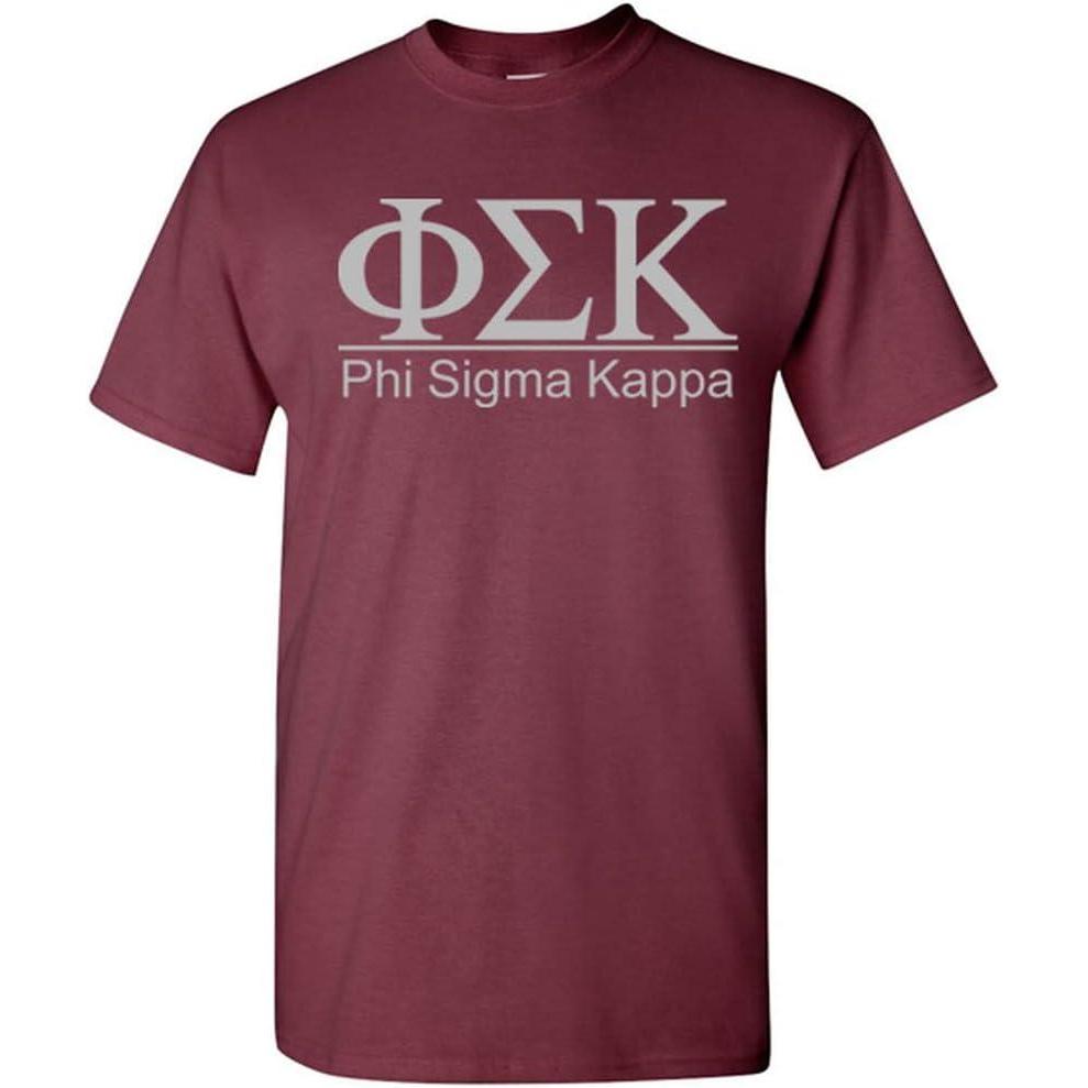 imagePhi Sigma Kappa Bar TeeMaroon