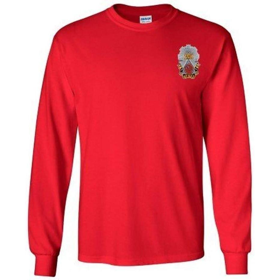 imagePhi Sigma Kappa Fraternity Crest Longsleeve TeeRed