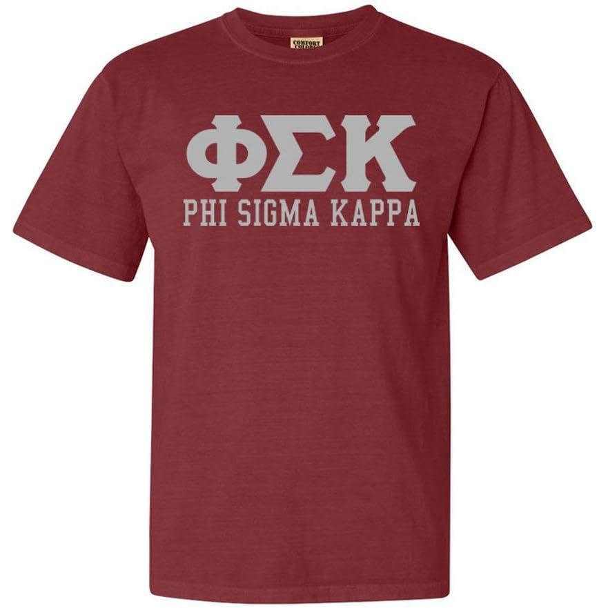 imagePhi Sigma Kappa Greek Heavyweight TShirtBerry