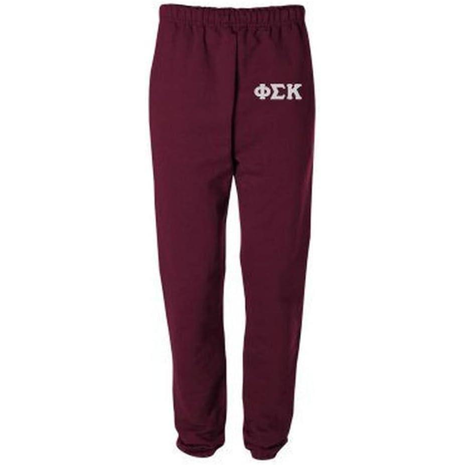 imagePhi Sigma Kappa Greek Lettered Thigh SweatpantsMaroon