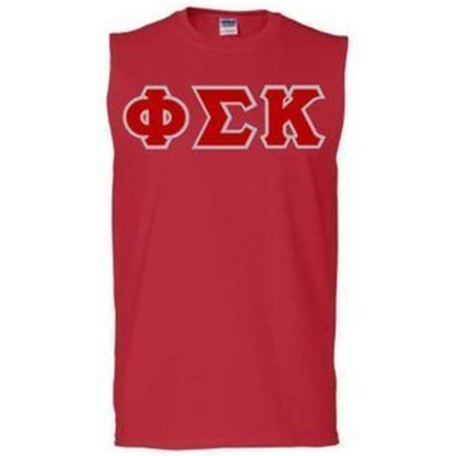 imagePhi Sigma Kappa Lettered Sleeveless TeeRed
