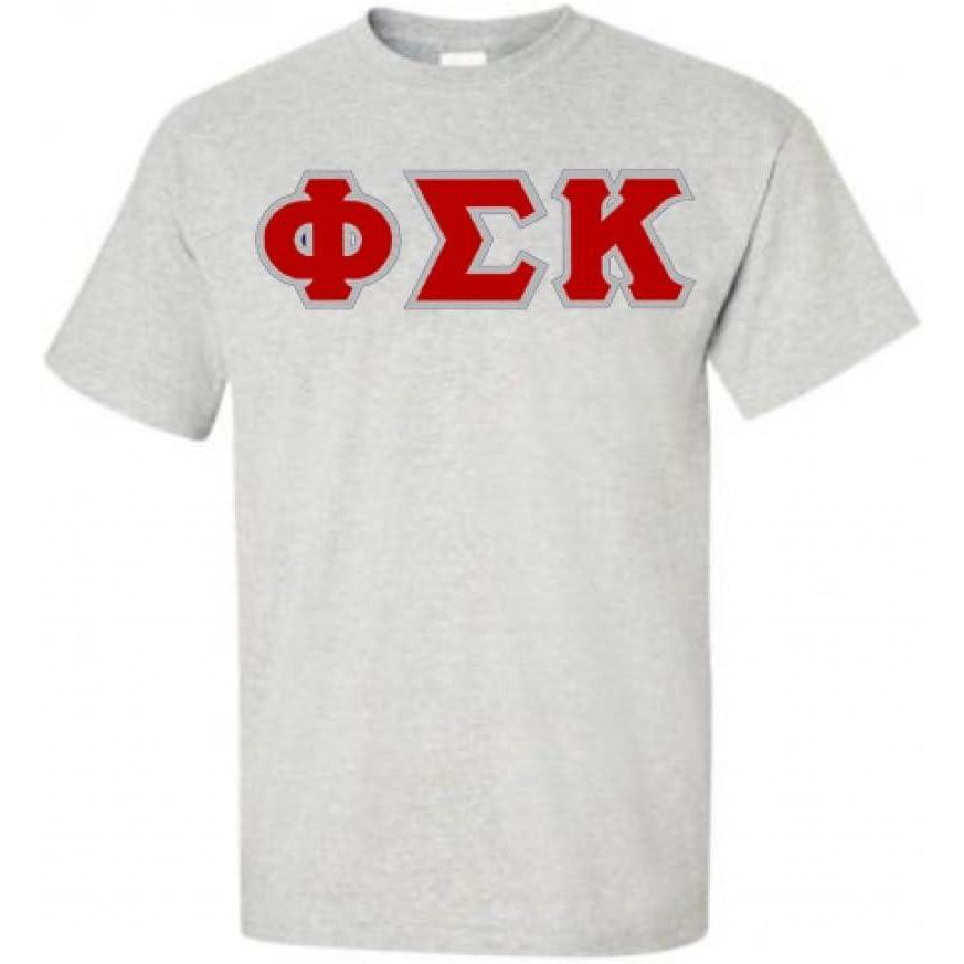 imagePhi Sigma Kappa Lettered TShirtIce Grey