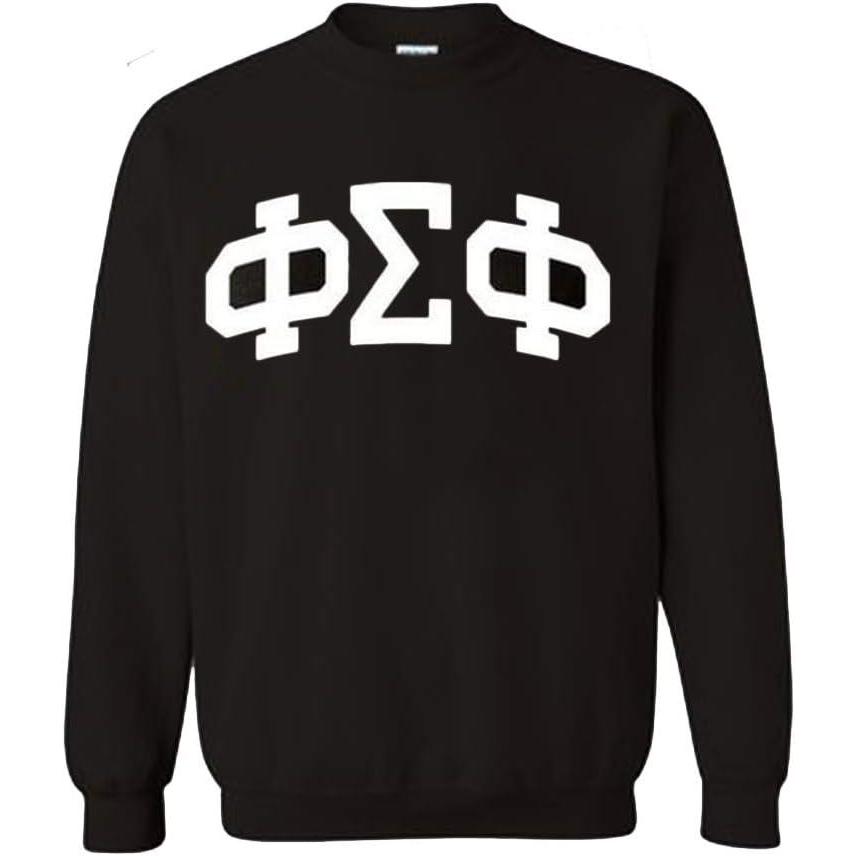 imagePhi Sigma Phi Arched Greek Letter Crewneck Sweatshirt BlackBlack