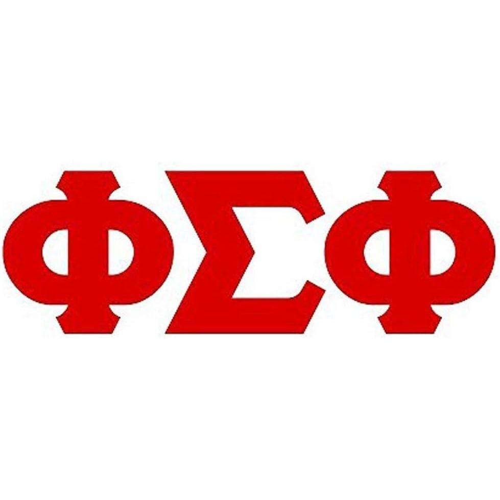 imagePhi Sigma Phi Big Greek Letter Window Sticker Decal 4 Inches RedRed
