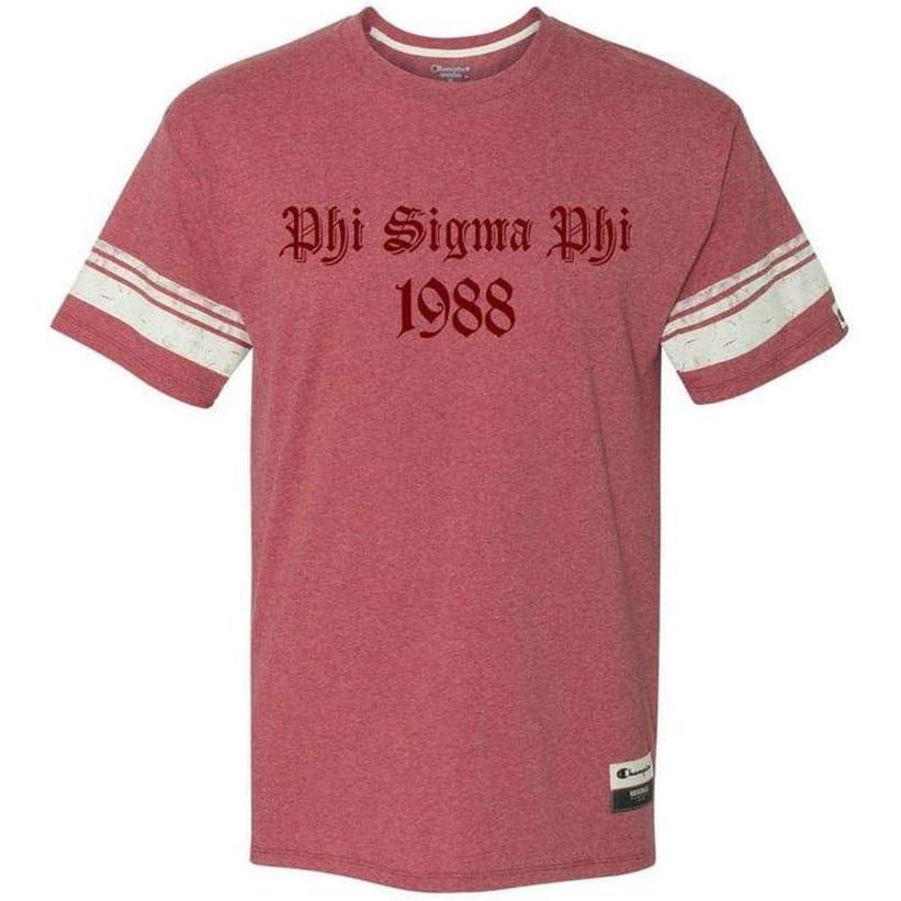imagePhi Sigma Phi Champion Triblend Varsity TeeRedWhite