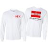 Phi Sigma Kappa Flag Long Sleeve T-Shirt(White)