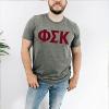 Phi Sigma Kappa Letter Tee(Sports Grey)