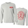 Phi Sigma Phi World Famous Crest Long Sleeve T-Shirts(Sports Grey)