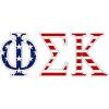 Phi Sigma Kappa American Flag Greek Letter Sticker – 2.5″ Tall
