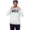 Phi Sigma Kappa Arched Greek Letter Hooded Sweatshirt(White)