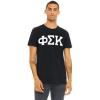 Phi Sigma Kappa Arched Greek Letter T-Shirt(Black)
