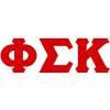 Phi Sigma Kappa Big Greek Letter Window Sticker Decal 4 Inches Red(Red)