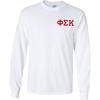 Phi Sigma Kappa Flag Long Sleeve T-Shirt(White)