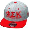 Phi Sigma Kappa Flatbill Snapback Hats Original(Heather/Red)