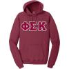 Phi Sigma Kappa Pigment-Dyed Lettered Hooded Sweatshirt(Merlot)