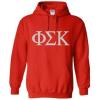 Phi Sigma Kappa World Famous Greek Hoodie – Red with White Imprint(Red)