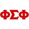 Phi Sigma Phi Big Greek Letter Window Sticker Decal 4 Inches Red(Red)