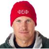Phi Sigma Phi Greek Letter Knit Cap(Red W/White Thread Color)
