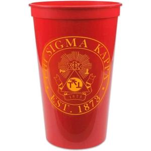 Greekgear Phi Sigma Kappa Big Plastic Stadium Cup Set of 4