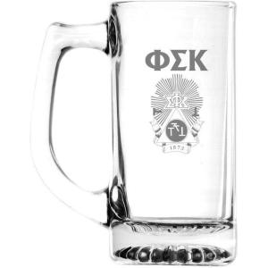 Greekgear Phi Sigma Kappa Glass Engraved 25 Ounce Mug