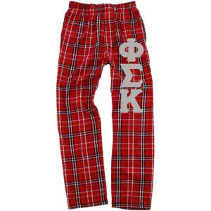 Greekgear Phi Sigma Kappa Pajamas Flannel Pant(Red/White)