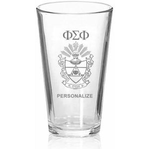 Greekgear Phi Sigma Phi Mixing Glass Transparent