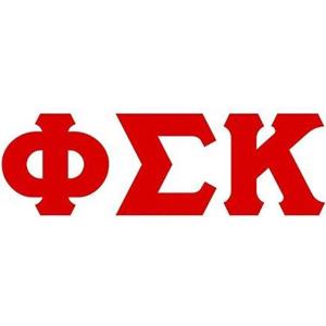 Phi Sigma Kappa Big Greek Letter Window Sticker Decal 4 Inches Red(Red)