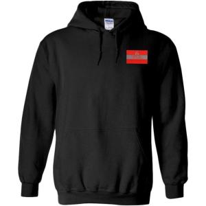 Phi Sigma Kappa Flag Patch Hooded Sweatshirt(Black)