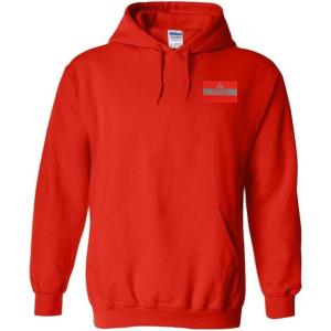 Phi Sigma Kappa Flag Patch Hooded Sweatshirt(Red)