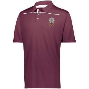 Phi Sigma Kappa Greek Crest Emblem Defer Polo(Maroon/White)