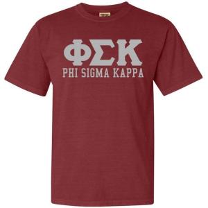 Phi Sigma Kappa Greek Heavyweight T-Shirt(Berry)