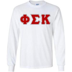 Phi Sigma Kappa Lettered Long Sleeve(White)