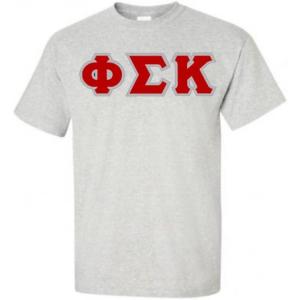 Phi Sigma Kappa Lettered T-Shirt(Ice Grey)