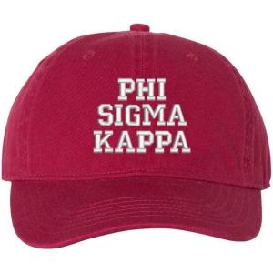 Phi Sigma Kappa Pigment Dyed Baseball Cap(Brick W/Silver Thread Color)