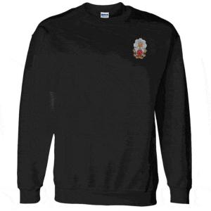 Phi Sigma Kappa World Famous Crest – Shield PATCH Crewneck Sweatshirt(Black)