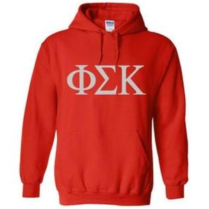 Phi Sigma Kappa World Famous Greek Hoodie – Red with White Imprint(Red)