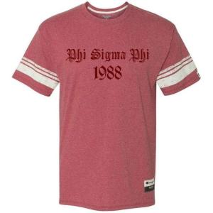 Phi Sigma Phi Champion – Triblend Varsity Tee(Red/White)