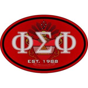 Phi Sigma Phi Color Oval Decal