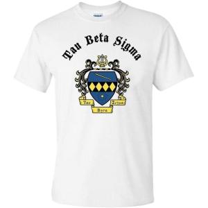 Tau Beta Sigma Vintage Crest T-Shirt(White)